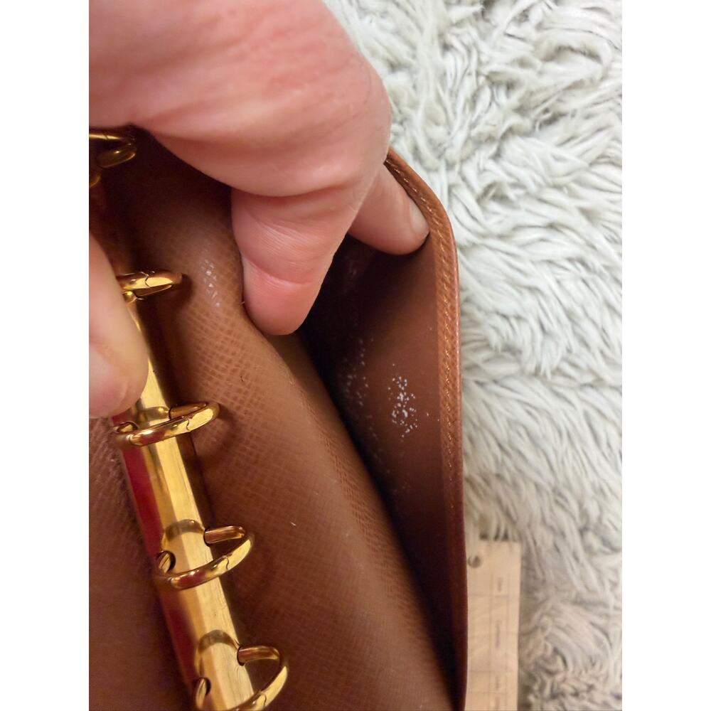 Louis Vuitton Monogram Agenda Small 6-Ring Planner Cover Brown Canvas Authentic - Picture 7 of 13